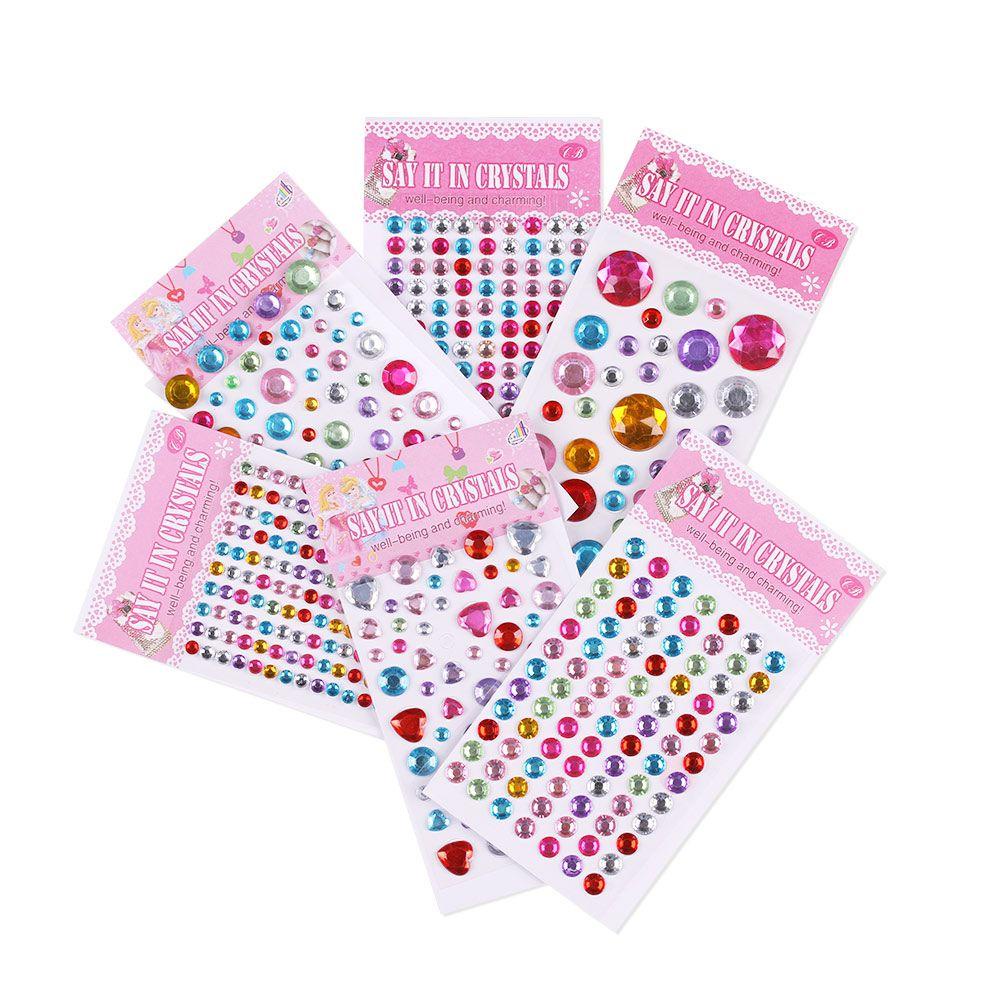 Set 2 Tấm Hình Dán Cầu Vồng 2 Tấm|Kim Cương Giả|Sticker Dán Trang Sức / Điện Thoại Bằng Acrylic Cho Bé