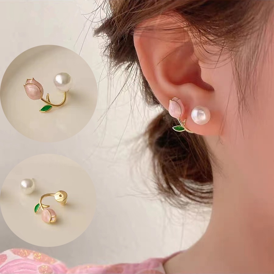 Bông Tai Mạ Bạc 925 925 Đính Ngọc Trai Nhân Tạo Phong Cách Hàn Quốc Sang Trọng Dành Cho Nữ 2022