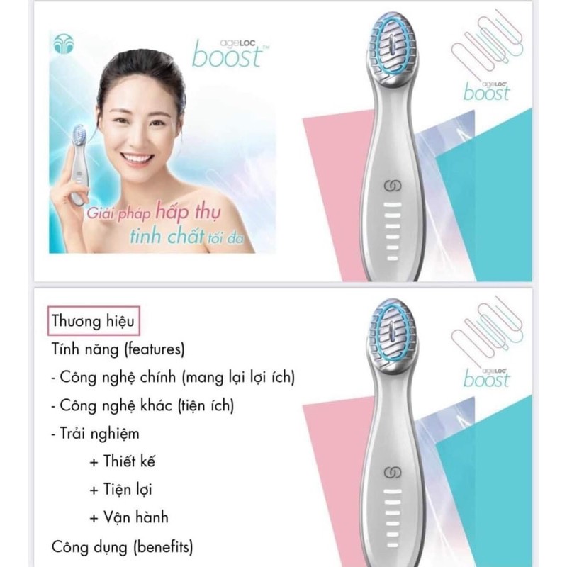 Ageloc Boost Nuskin - thiết bị giúp hấp thu tinh chất và làm đẹp da (1serum)