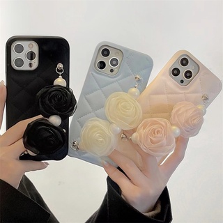 Ốp Điện Thoại Họa Tiết Hoa Hồng Có Dây Đeo Cho iPhone 13 12 11 Pro max X XR XS max