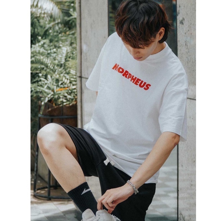 ÁO THUN/T-SHIRT Local Brand Unisex Morpheus Trắng Typo Basic đỏ Cotton - Local Brand Chính Hãng