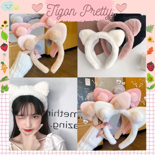 Bờm cài tóc tai mèo đáng yêu, Băng đô cài tóc rửa mặt tai mèo phong cách Hàn Quốc cho nữ