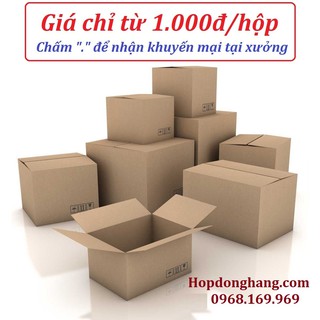 Freeship- Combo 100 hộp 8x8x8cm - hộp carton, thùng carton đóng hàng COD