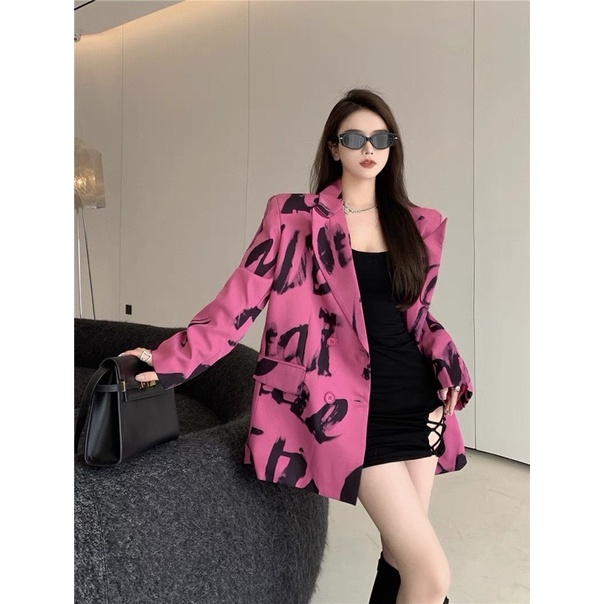 ÁO KHOÁC HOẠ TIẾT RETRO 🌺- Hoa hồng đỏ