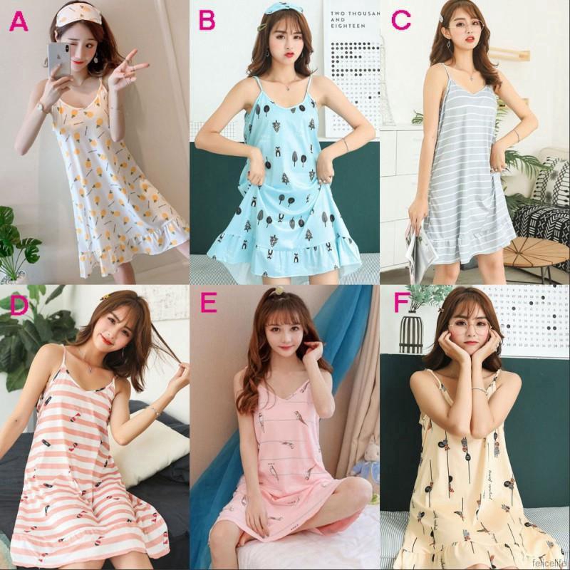 Váy ngủ kẻ sọc kiểu dáng sexy dễ thương