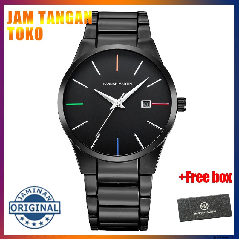 Đồng hồ NAM Hannah Martin 100% Original Thép Không Gỉ Hàng Cao Cấp Fashion Men's Watches Quartz Stainless steel Waterproof COD Gentleman Wrist watches Gift Birthday 17552M