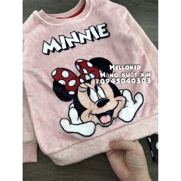 Bộ minnie quần chấm bi bé gái