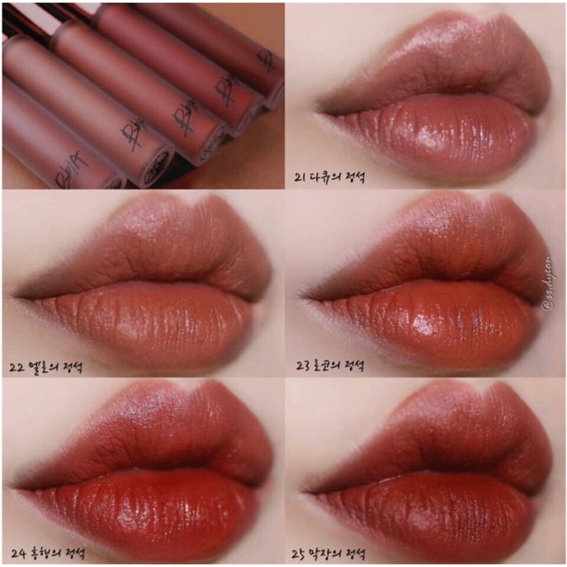 Son kem Bbia Last Velvet Lip Tint Màu 24 #đỏ đất siêu đẹp