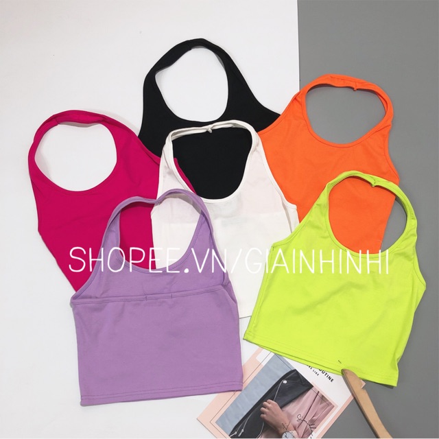 Áo yếm quàng cổ croptop cực xinh, Áo thun kiểu dáng ôm sexxy CS0018 NhiNhi Shop | BigBuy360 - bigbuy360.vn
