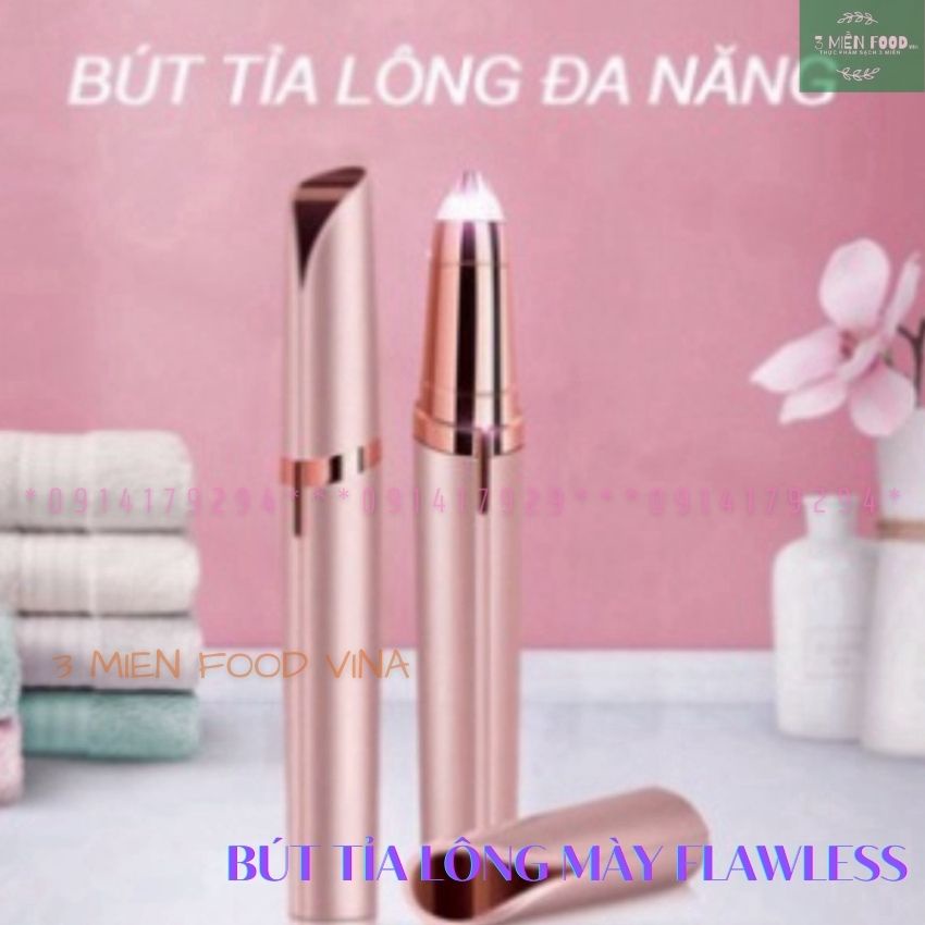 [HCM](Tặng Pin)Bút tỉa lông mày FlawLess nhỏ gọn,máy tỉa lông mày dùng pin và sạc điện tiện lợi di chuyển-3 miền food