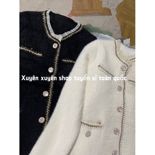 Áo khoác tiểu thư len lông mịn | BigBuy360 - bigbuy360.vn