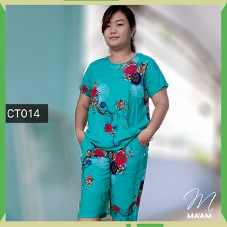 Đồ bộ Big Size Tôn Thái/Lanh ngắn tay 50 đến 80kg - Maam - CT014