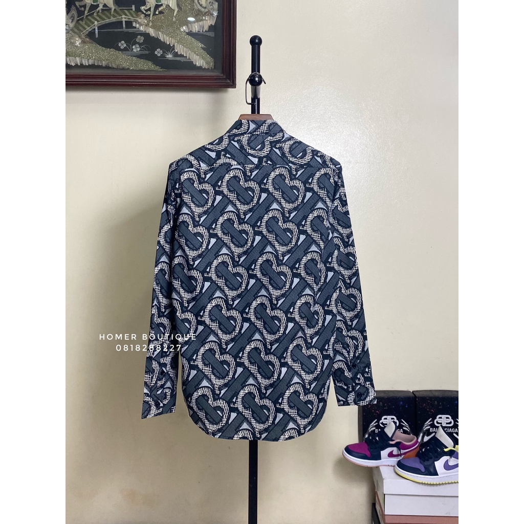 Áo sơ mi BURBERRY Monogram print silk