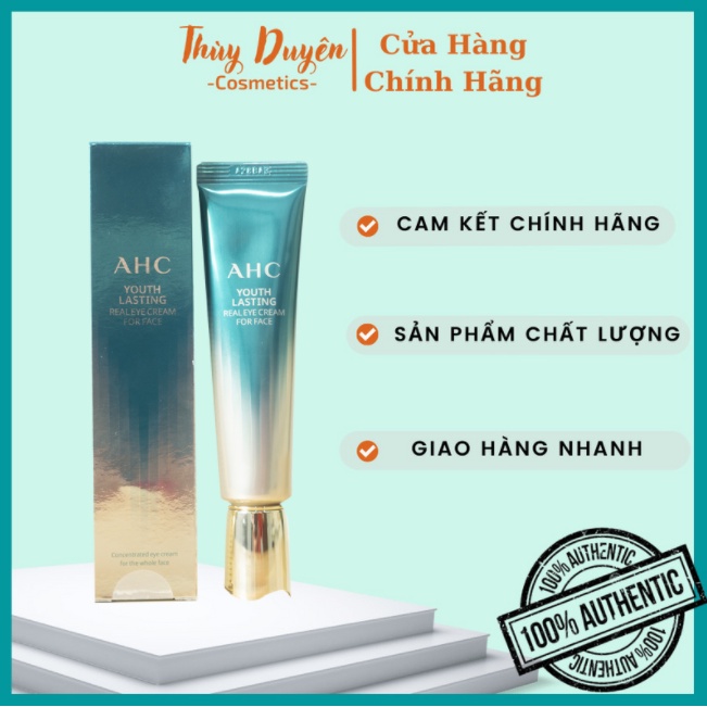 Kem Mắt AHC Ageless Real Eye Cream For Face 12ml &amp;30ml Hàn Quốc