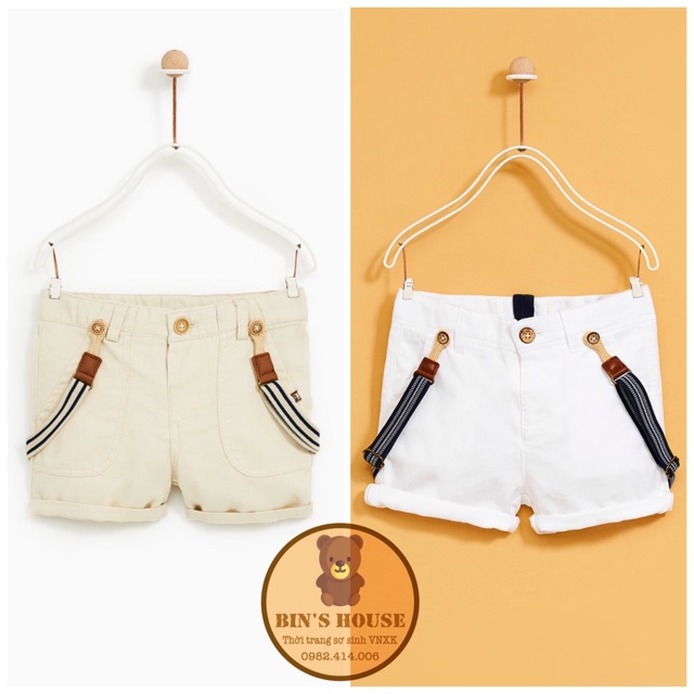 Quần sooc kaki Zara sz 6m-4y