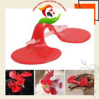 Kính đeo mắt cho gà, kính chống cắn mổ lông nhau,kính gà có chốt xuyên