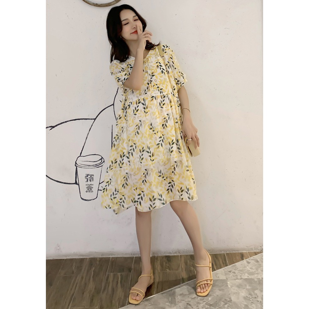 VÁY ĐẦM SUÔNG HOA LÁ BABYDOLL BIGSIZE XXL 85kg