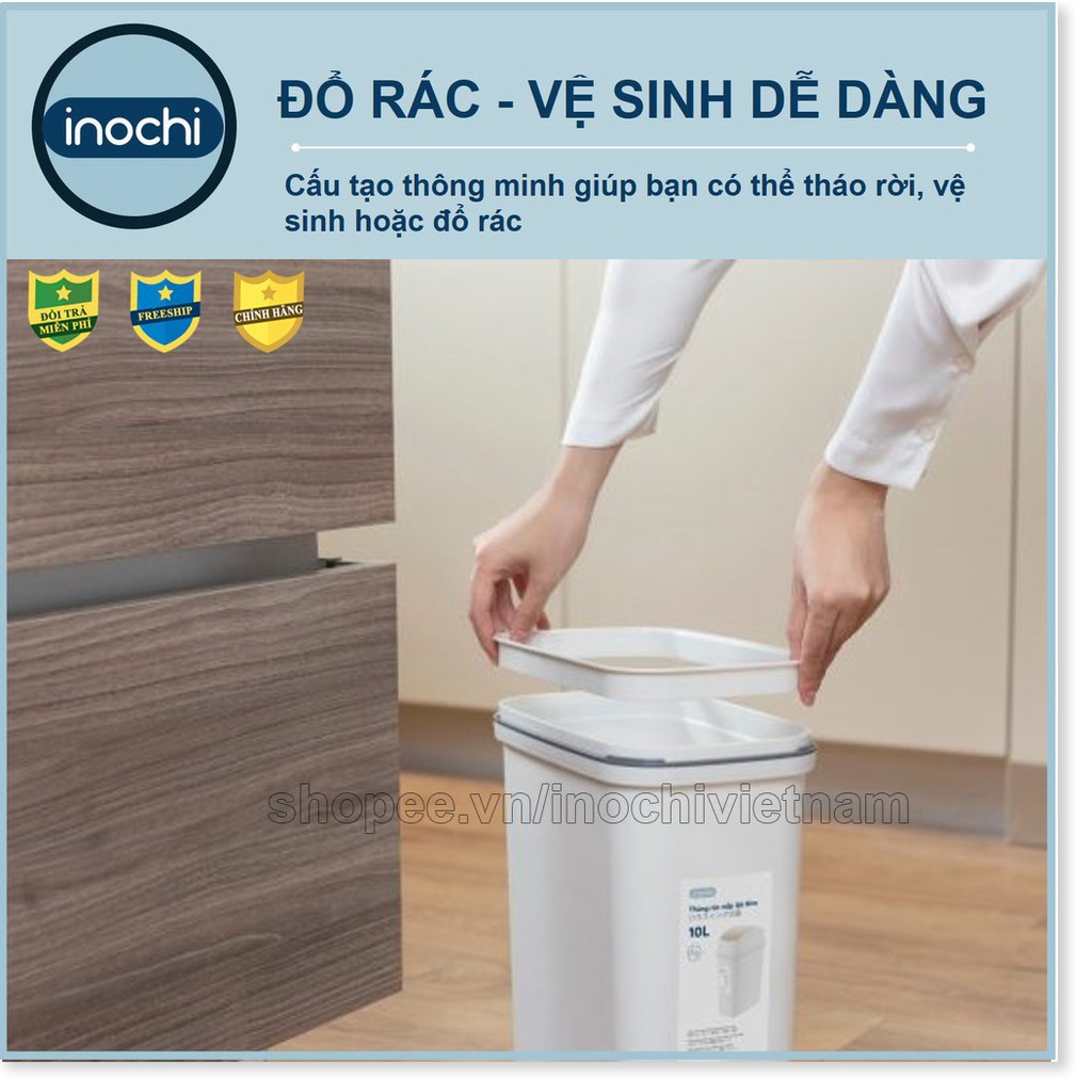 [Tặng Quà]Thùng Rác Thông Minh,Nhựa Nắp Lật Inochi 5/10/15 Lít Rất Đẹp Làm Sọt Rác Văn Phòng, Khách Sạn, Đựng Rác