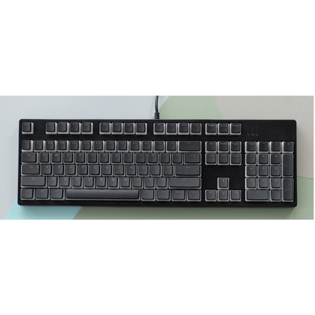 Bộ Keycap Pudding PBT 139 phím Xuyên Led Trắng/Đen