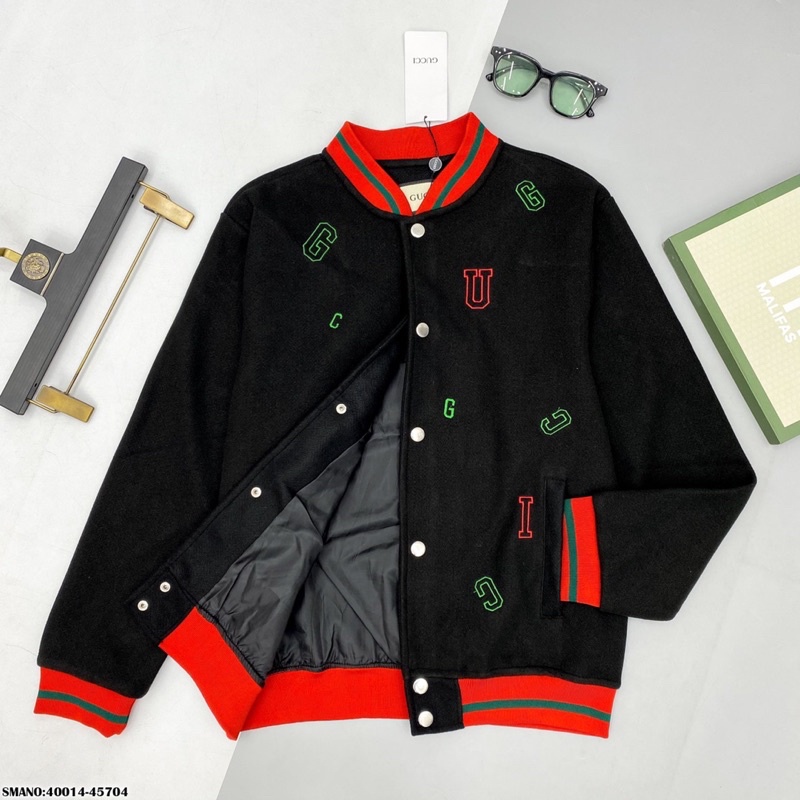 Áo Khoác Bomber Nam GC Chữ Thêu Cao Cấp - Áo Bomber GC Nam Chất Nỉ Siêu Đẹp