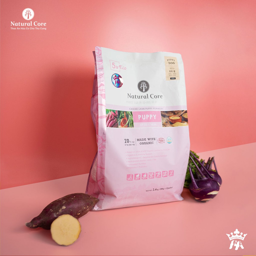 thức ăn Natural Core dành cho chó con vị thịt cừu
