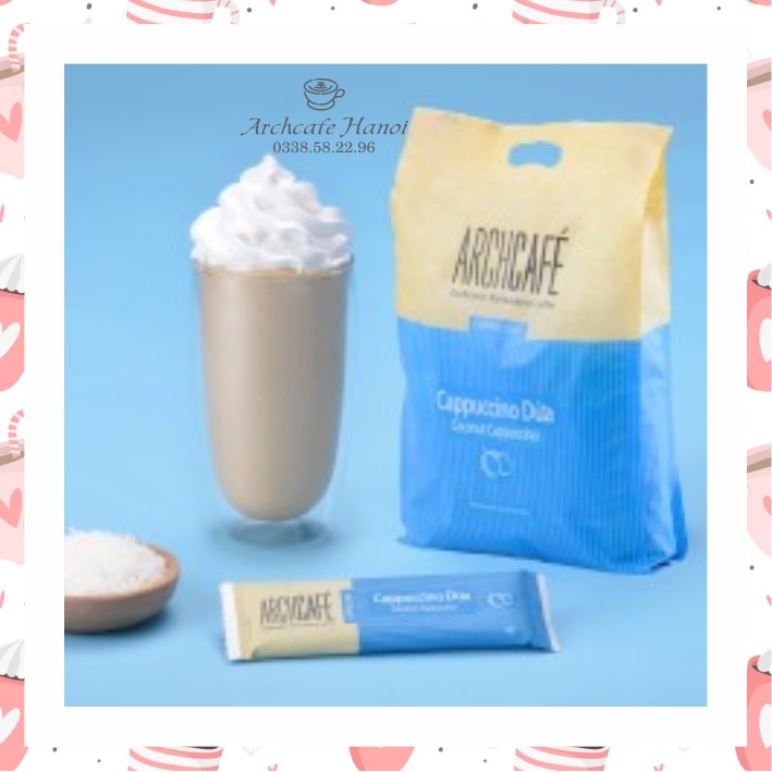 Túi Cà phê Cappuccino Dừa - Cafe hoà tan Archcafé (túi 50 gói x 20g)