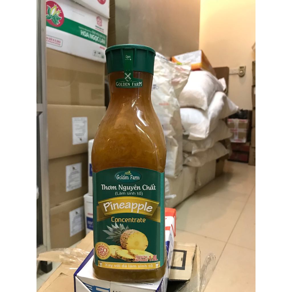 Sinh tố Dứa ( thơm ) nguyên chất chai 1lít