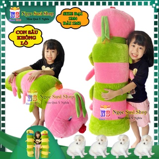 Gối ôm con sâu siêu dài khổng lồ ôm ngủ siêu ngọn - thú nhồi bông hình con sâu