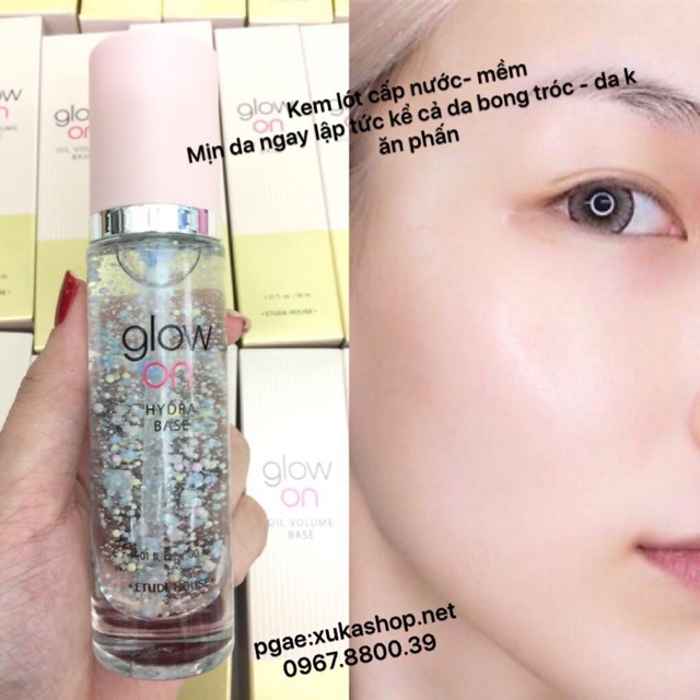 [Chính hãng] Kem lót có nhũ dạng Gel bắt sáng Etude House Glow on Base 30ml