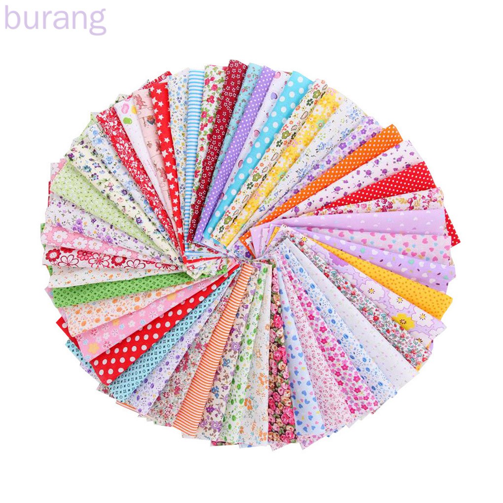 Bộ 100 miếng vải cotton họa tiết ngẫu nhiên 10x10cm