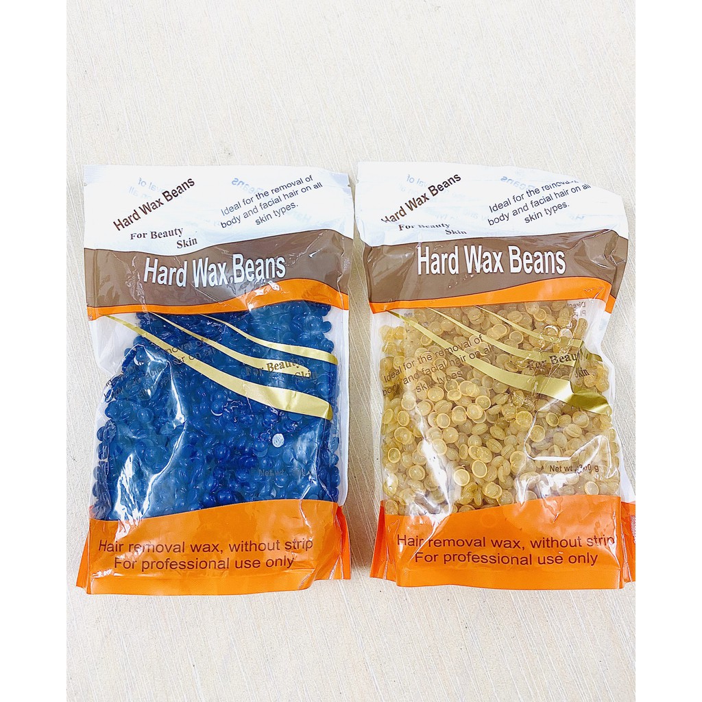 SÁP WAX LÔNG BỊCH 100G HOẶC 300G HARD WAX BEANS, hạt đậu tẩy lông bean, dùng cho nồi đun sap waxing, dùng tại nhà spa