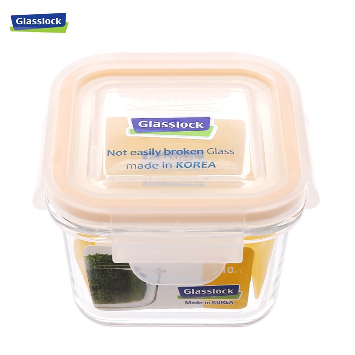 Bộ 3 hộp thuỷ tinh vuông Glasslock GL544 210ml x 3 - Hàng chính hãng