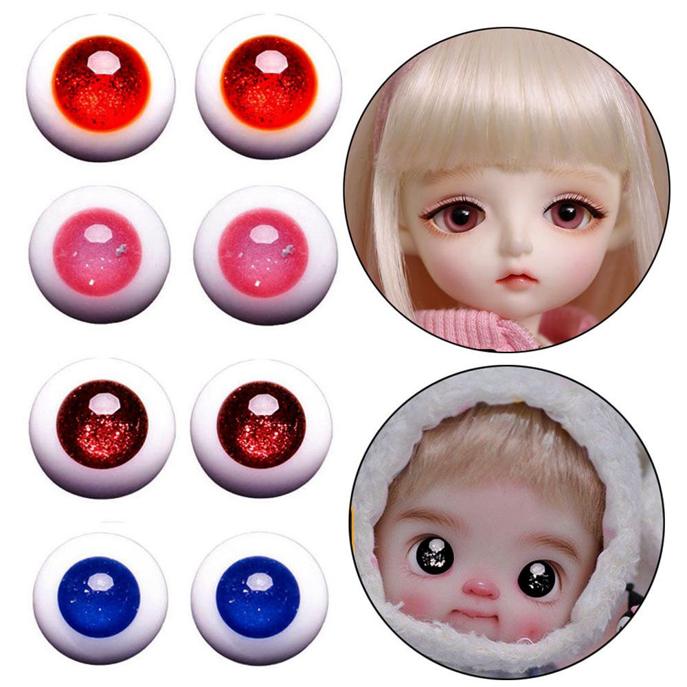 Mắt Thủy Tinh Hình Thú Cho Búp Bê BJD 8mm/10mm Màu Xanh Dương/Đen Chất Lượng Cao