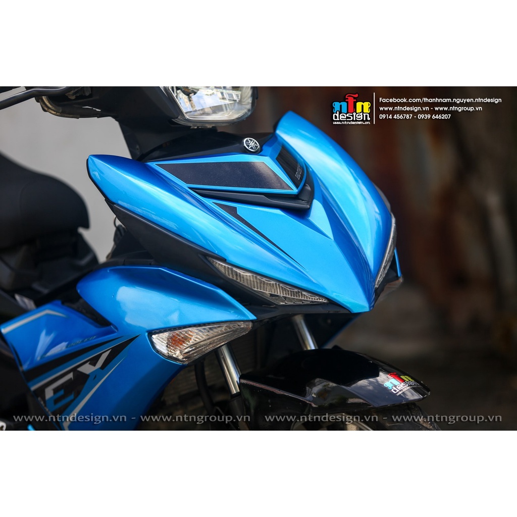 Tem Rời Dán Xe Exciter 150 Mẫu Đen Xanh Ngọc Chữ Ex Cực Đẹp, Hàng 3 Lớp Chất Lượng Cao