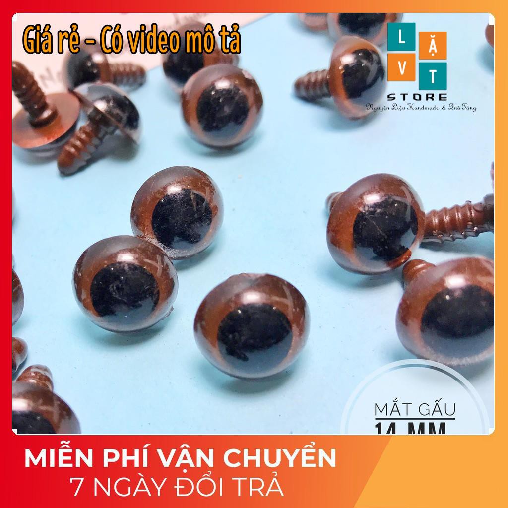 Mắt thú mắt gấu size bự  kèm vòng đệm - Needle felting - 14mm đến 22mm