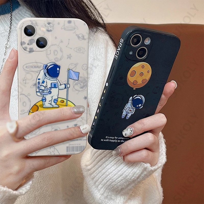 Mới Ốp Điện Thoại Hình Phi Hành Gia Cho iPhone 13 pro Max 12 pro Max 6s plus 7 plus 8 X Xs Xr Xsmax 11 pro Max Se2020