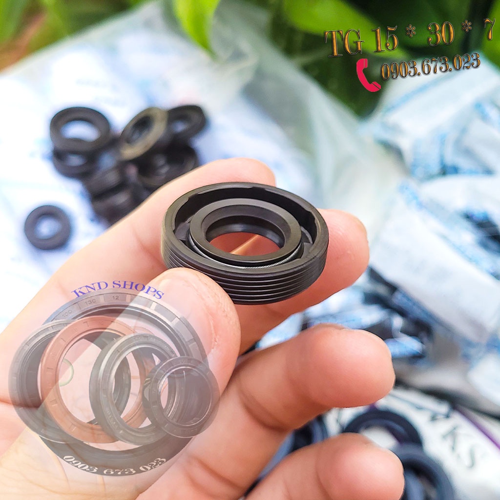 Phốt nhông chặn dầu  hộp giảm tốc SVKS 15*30*7, Phớt chặn dầu dẫn động trục bánh bơm piston | KND Shops