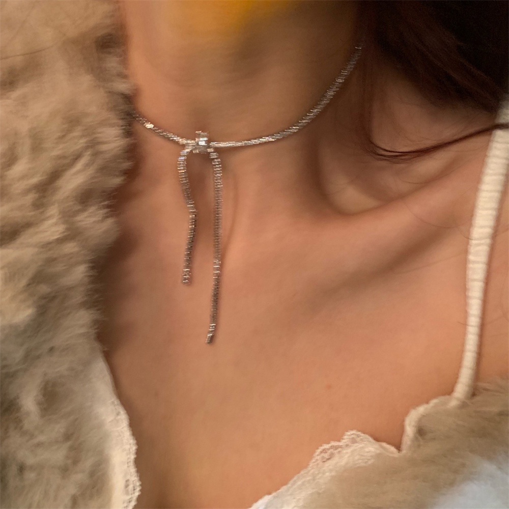 Vòng cổ Mặt Tua Rua Đính Đá Zircon Thời Trang Cho Nữ