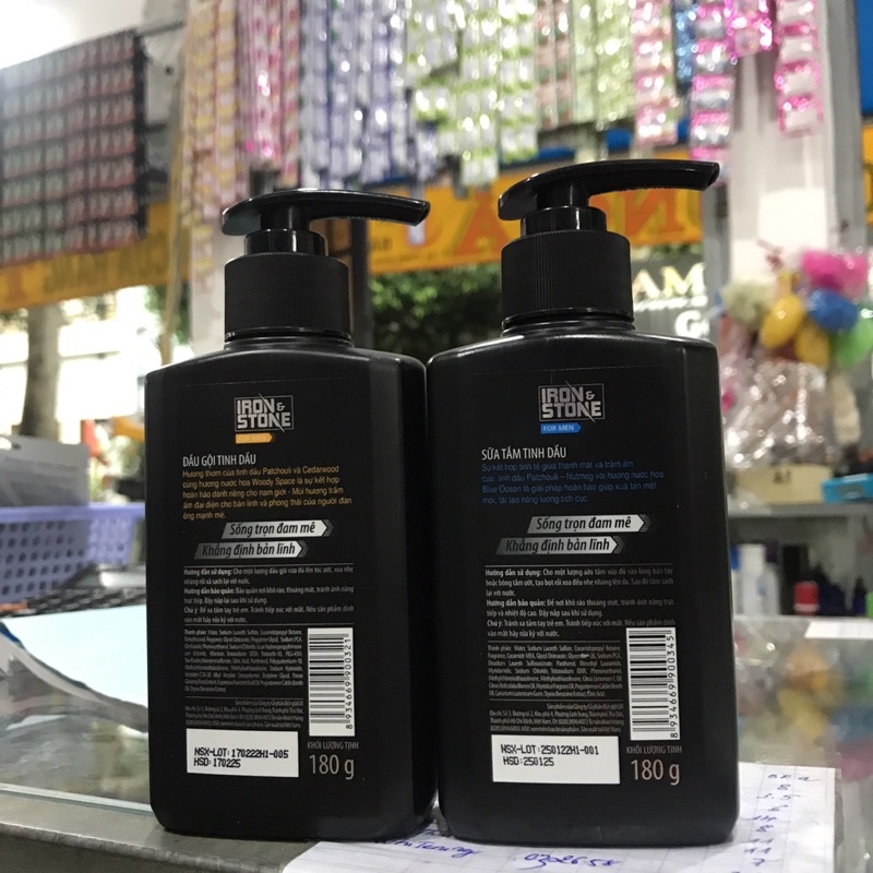 Combo 1 Sữa Tắm + 1 Dầu Gội Iron Stone 180g