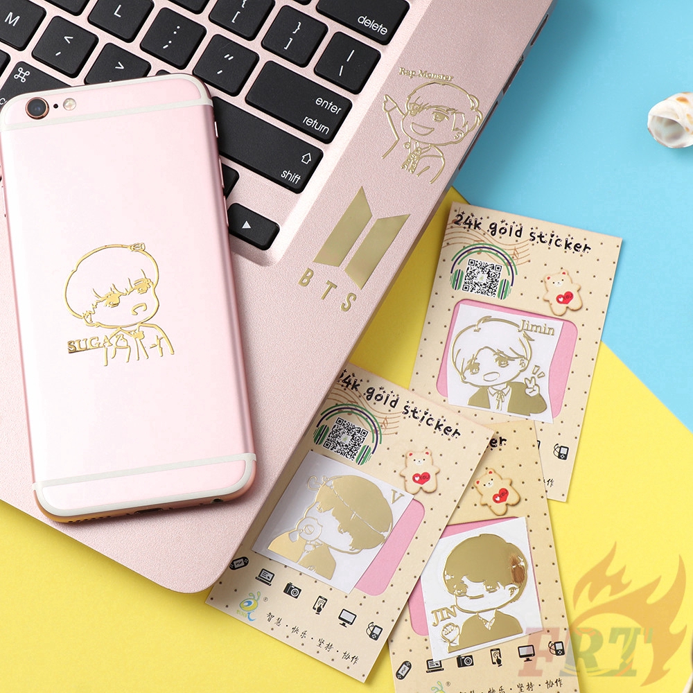 ❤ K-POP BTS ❤ 1Pc Kpop BTS Bangtan Boys Anti Radiation Sticker Handphone Scrapbook Decal Stickers