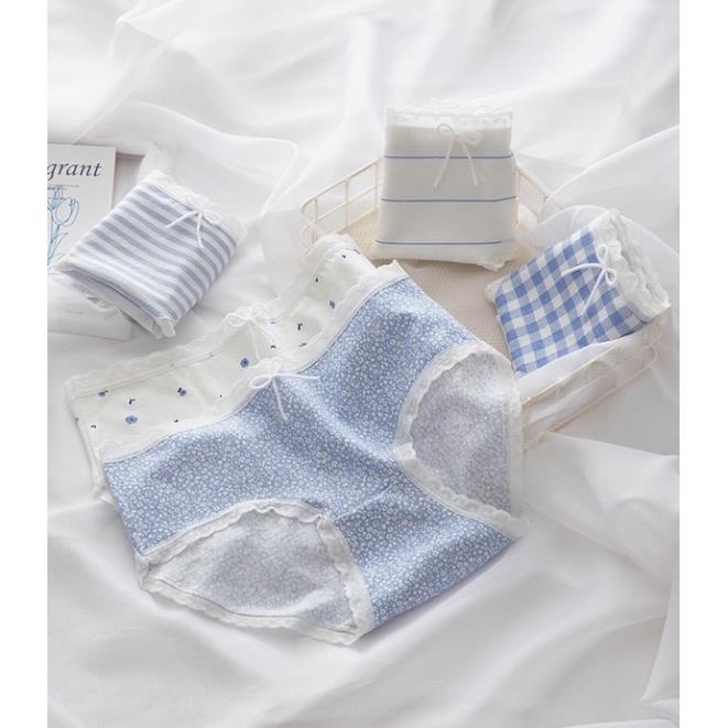 Quần Lót Nữ ❤️ Quần Cotton Nữ Viền Phối Nơ Điệu Đà Tôn Dáng 335