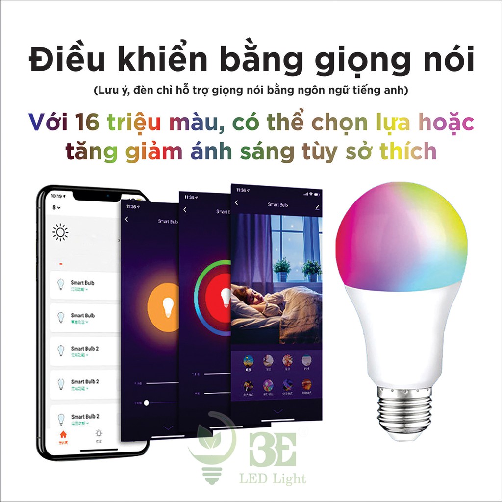 Bóng đèn Led 3E kết nối WiFi thông minh 11W