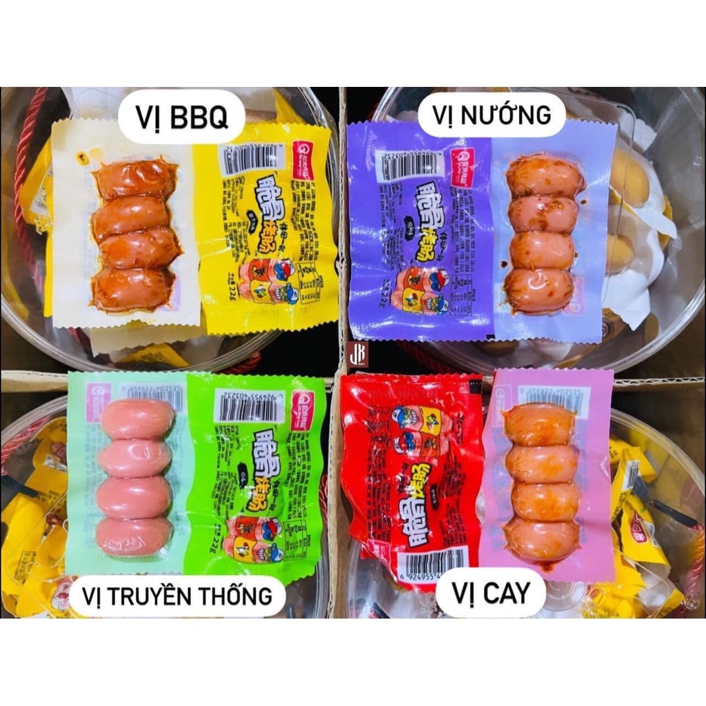 Xúc Xích Bi Cay Túi 4 Viên - Đồ Ăn Vặt Trung Quốc
