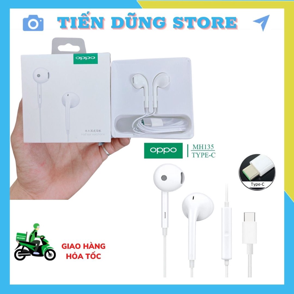Tai Nghe Điện Thoại Có Dây OPPO MH135 Có Mic Thoại Cổng Type C Sử Dụng Được Cho Dòng Điện Thoại OPPO