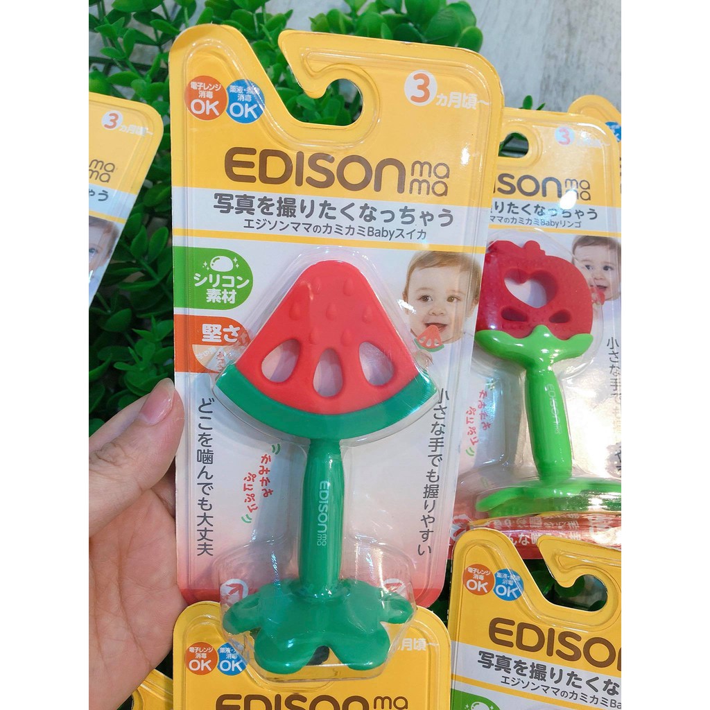 Gặm nướu hoa quả Edison mama Nhật Bản cho bé từ 3 tháng tuổi