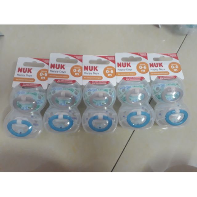 Bộ 2 ty ngậm Nuk Happy Days silicon