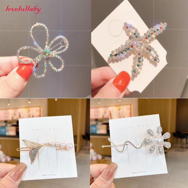 Kẹp tóc đính đá phong cách Hàn Quốc 12 kiểu dáng tùy chọn