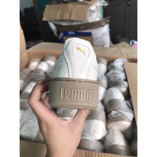 puma đế nâu da bóng