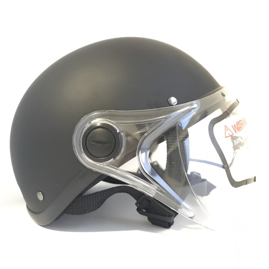 Mũ bảo hiểm nửa đầu có kính siêu đẹp - Amby Helmet - Mầu tùy chọn