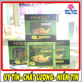 Perfect Gội Là Đen - Dầu Gội Nhuộm Đen Tóc, dầu gội nhân sâm Perfect hộp 20 gói